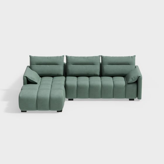 形状付きコーナーソファ