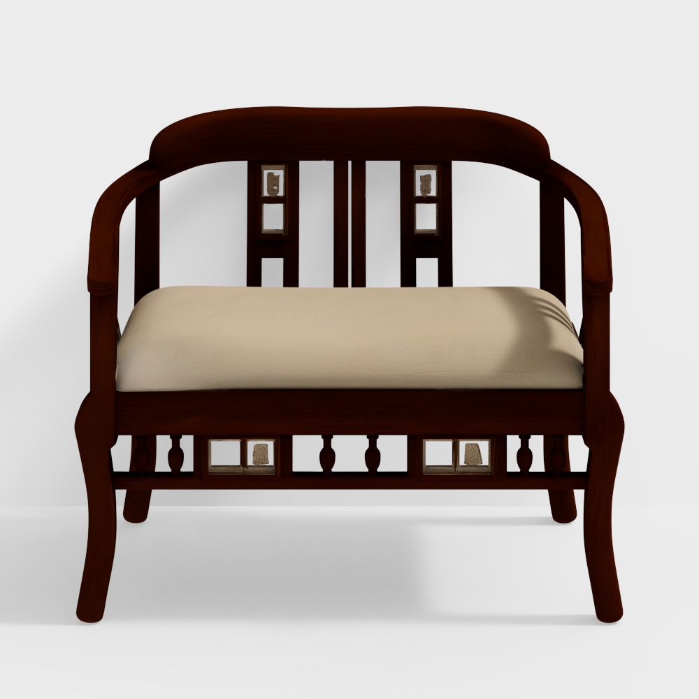 Espa Double Seater Sofa in Premium Teakwood in Walnut Finish