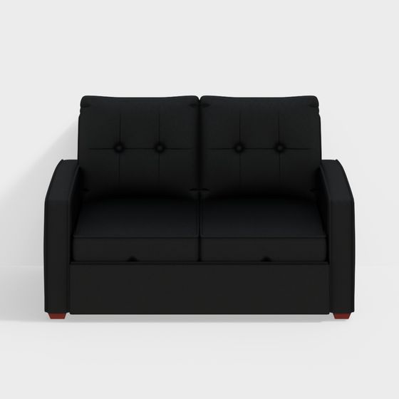 Stylish Low-Polygon Sofa 3D model for Modern Interiors
