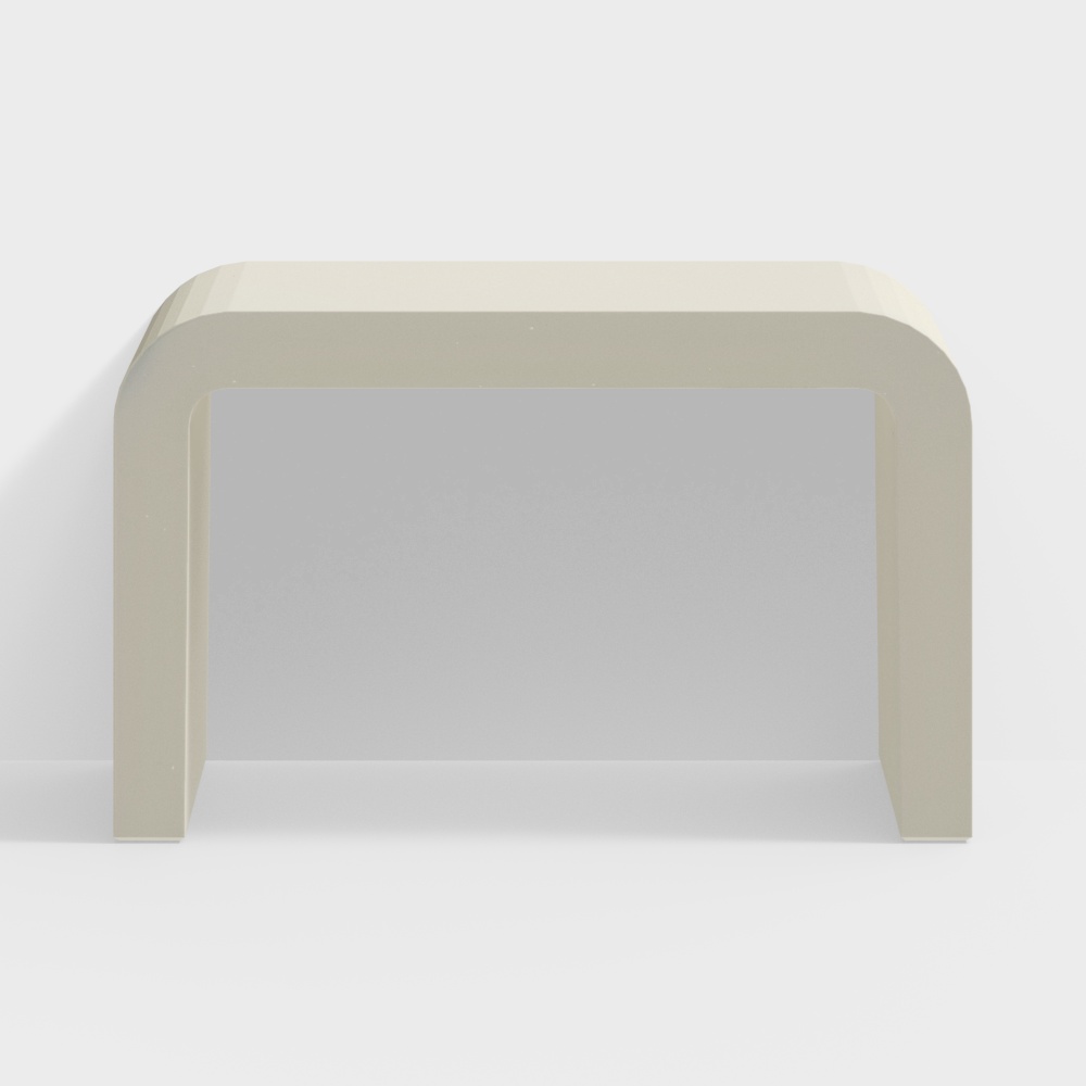 Tavolo console in resina avorio Crescent