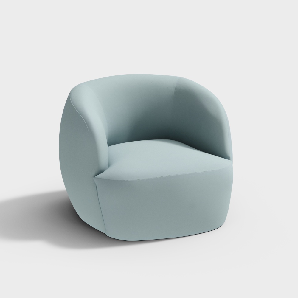 Кресло-качалка Гвенет из светло-голубого бархата от goop