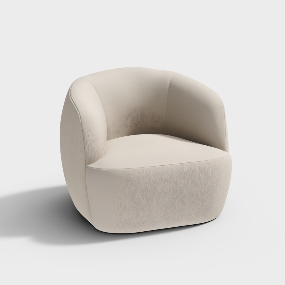 Gwyneth Ivory Boucle Swivel Chair by goop