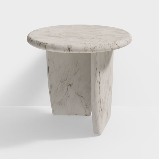 Elegant Marble Side Table 3D model