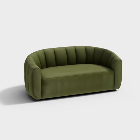 Vintage Modern Low Poly Sofa 3D model