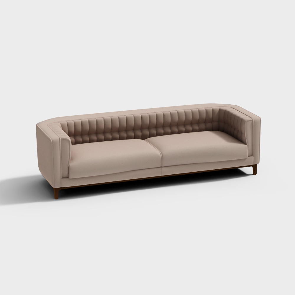 Ambroise Light Taupe Velvet Sofa