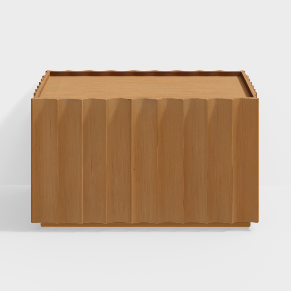 巴爾多波浪形橡木櫃