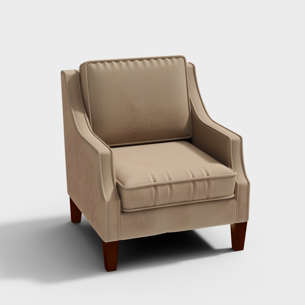 Minerva Premium Upholstered Lounge Chair With Cush