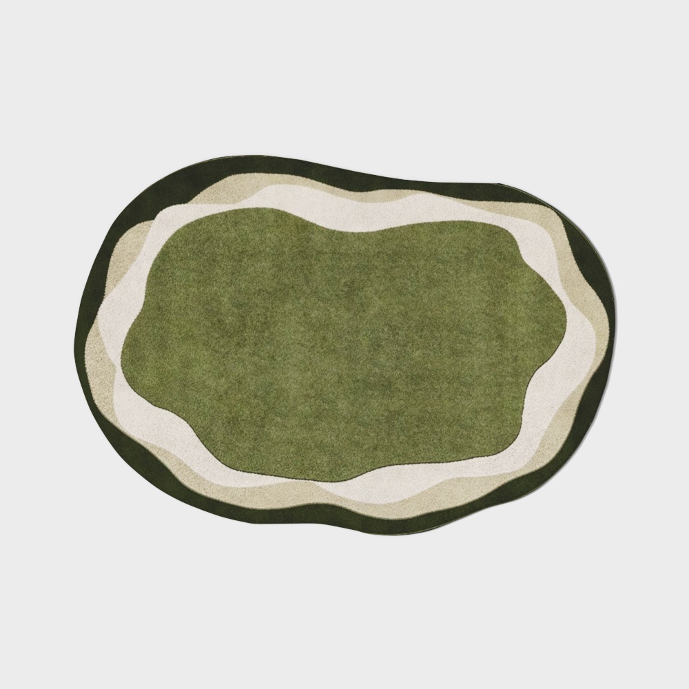 พรมรูปทรงไม่สม่ำเสมอสไตล์ย้อนยุค