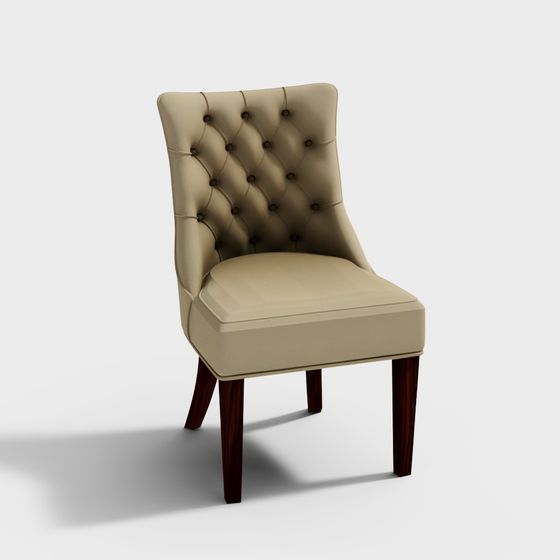 Vintage Tufted Chair 3D model for Modern Interiors