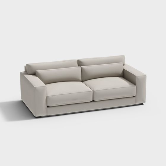 Modern Minimalist 3D Sofa Model