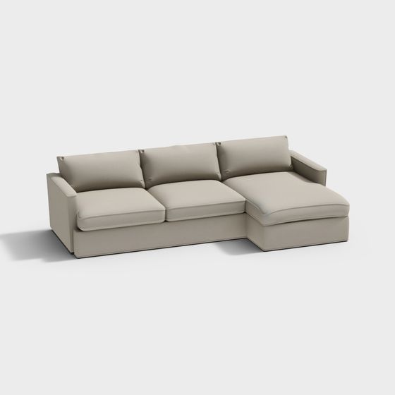 Urban Comfort 3D model Sofa for Contemporary Living