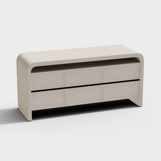 Urban Storage Bench 3D model for Modern Spaces