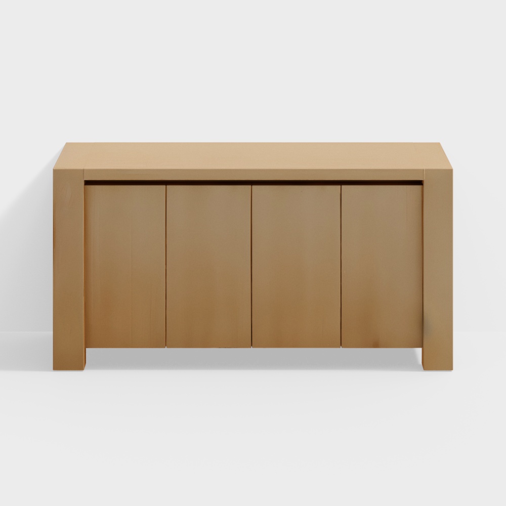 テラナチュラルホワイトオーク無垢材クレデンザ