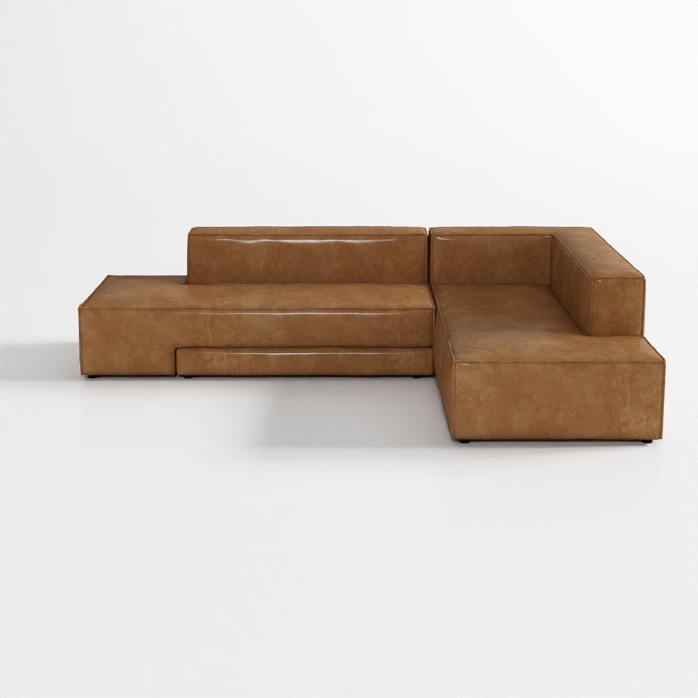LRI-CONVERTIBLE SOFA VELOUR TEXTURE SQUIRREL GINOSA