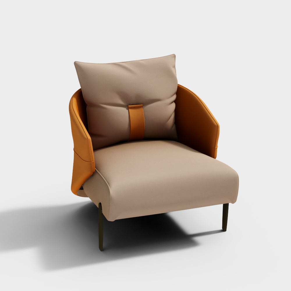 Velora Premium Lounge Chair With Leatherette Backr