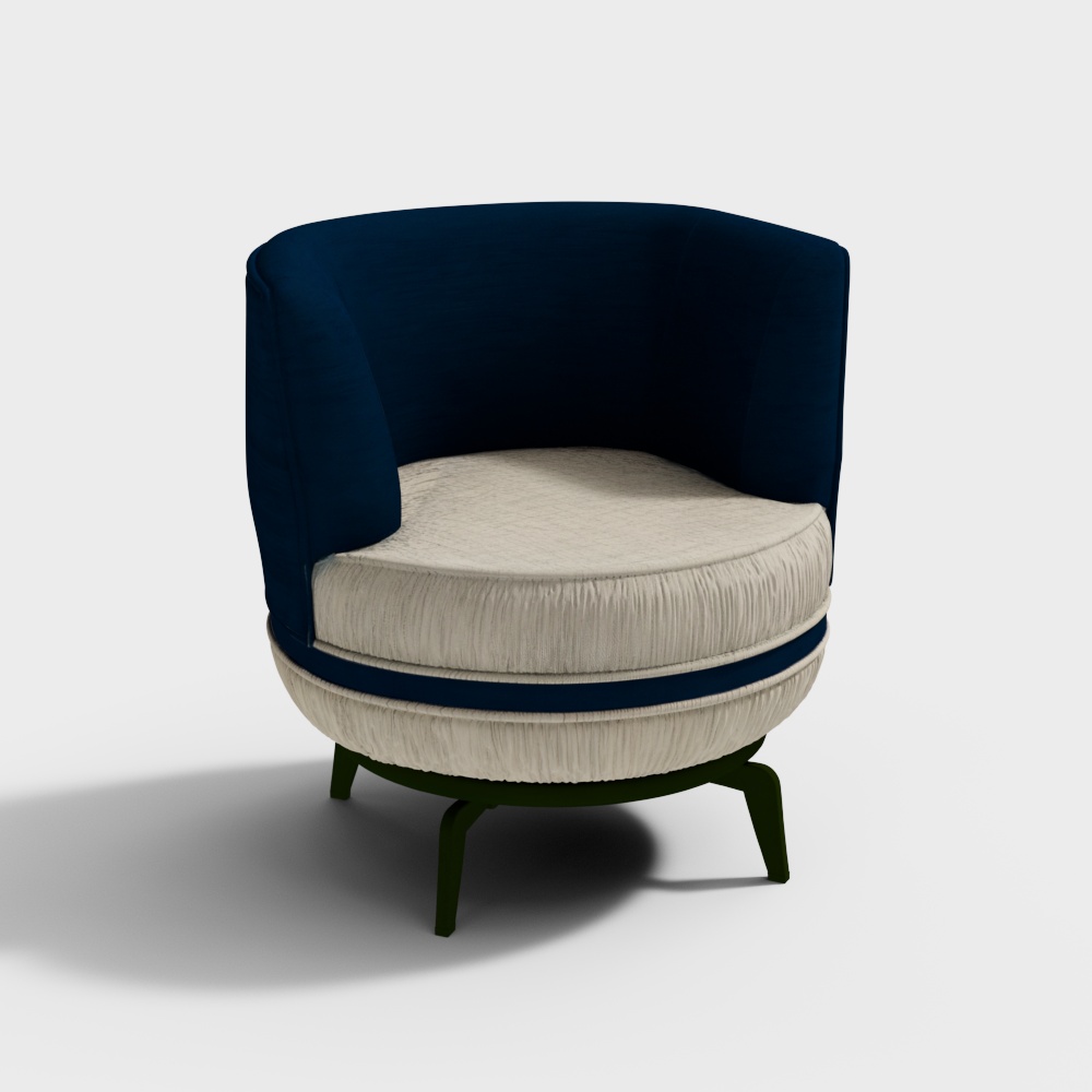 Hasini 360 degree Revolving Lounge Chair with cush