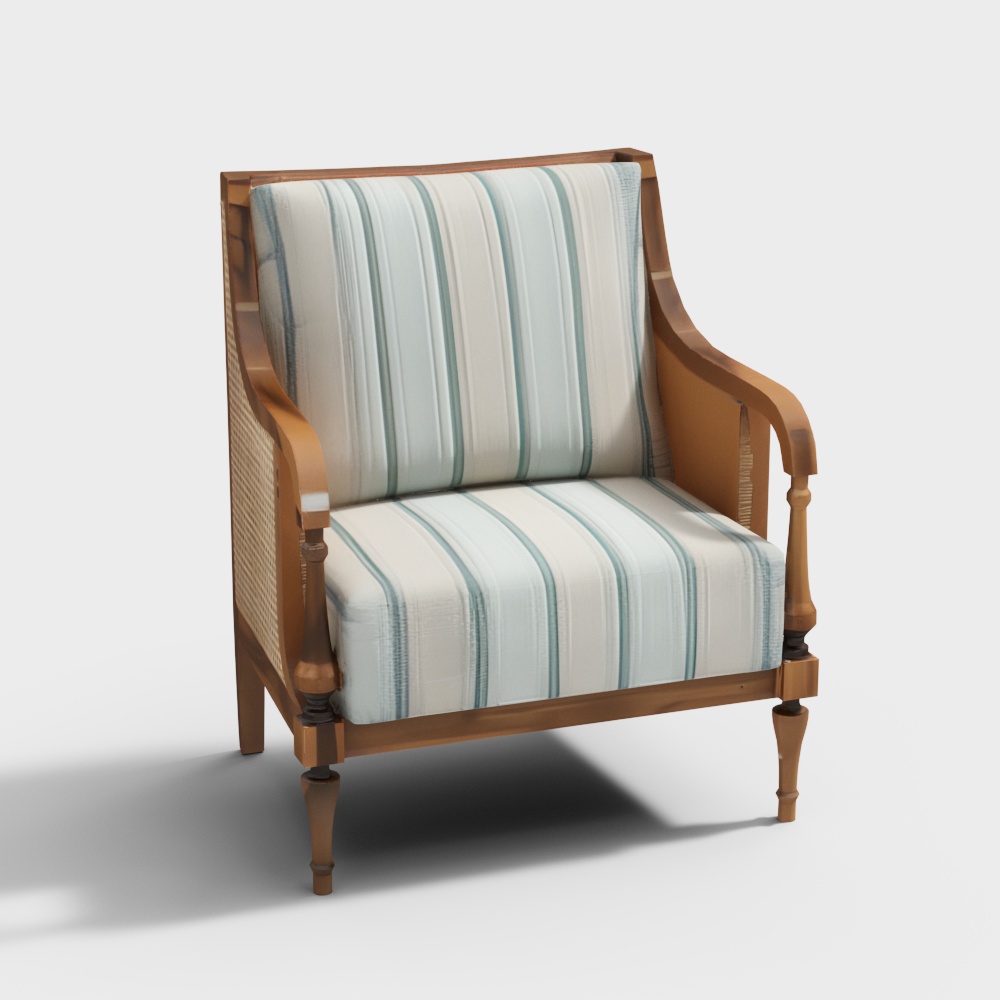 Eterna Sheesham Wood Lounge Chair With Premium Uph
