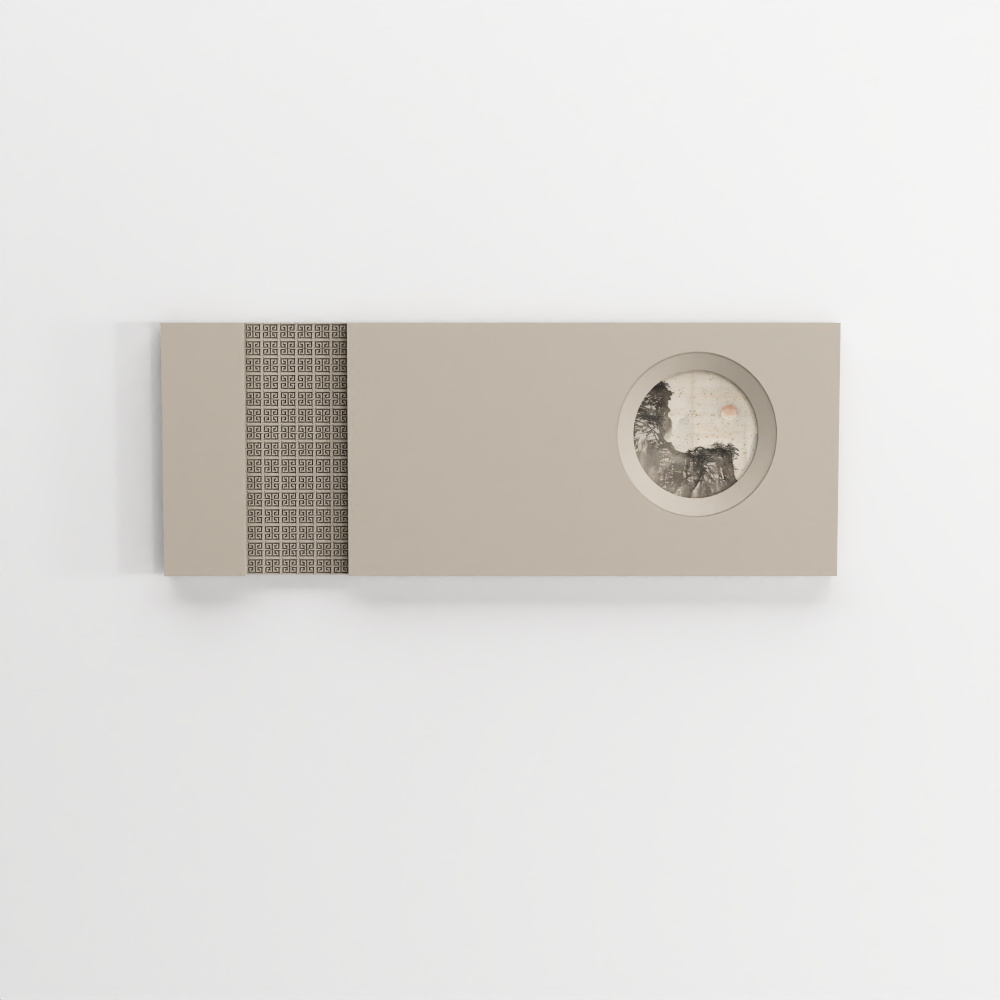 New Chinese Song-style Tea Room Background Wall