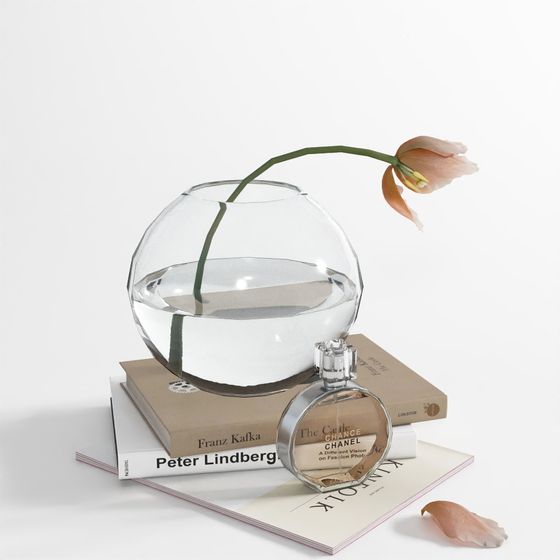 Glass Vase and Perfume Bottle 3D model