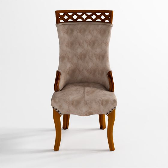 Classic Upholstered Chair Vintage Elegance 3D model