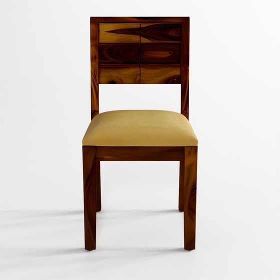 Rustic Wooden Chair Low-Poly 3D model