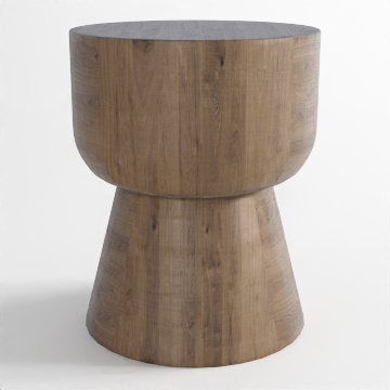 Cozy Wood Stool 3D Model – Natural Wood Texture