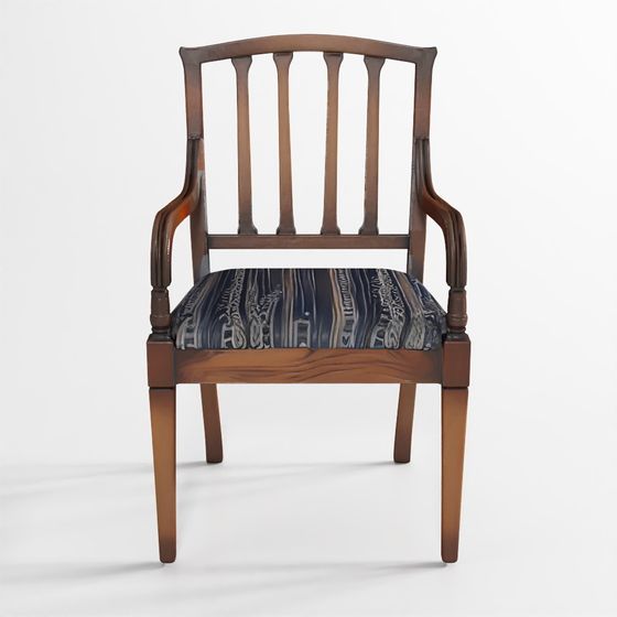 Classic Wooden Armchair 3D model
