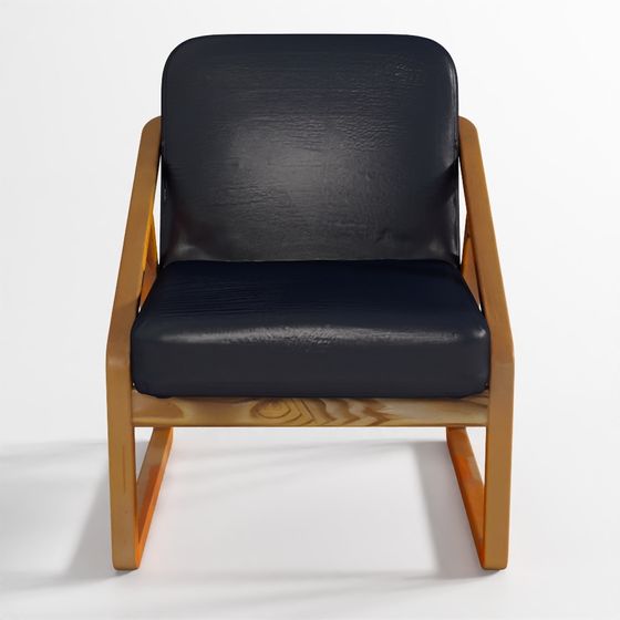 Modern Wooden Rocking Chair 3D model