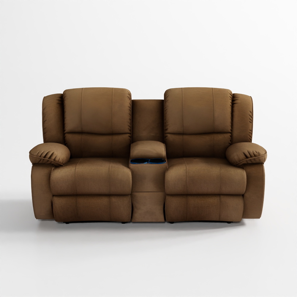 Glory Fabric Sofa Set With 4 Recliners - 2 Seater