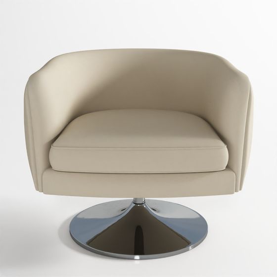 Modern Beige Swivel Chair 3D model