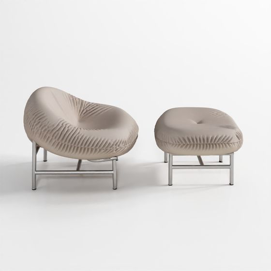 Perron Bun Lounge-Sessel und Ottoman