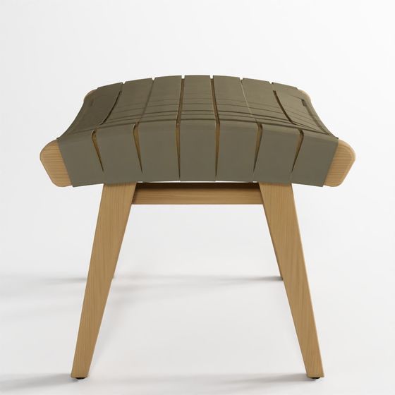 Wooden Weave Stool 3D model