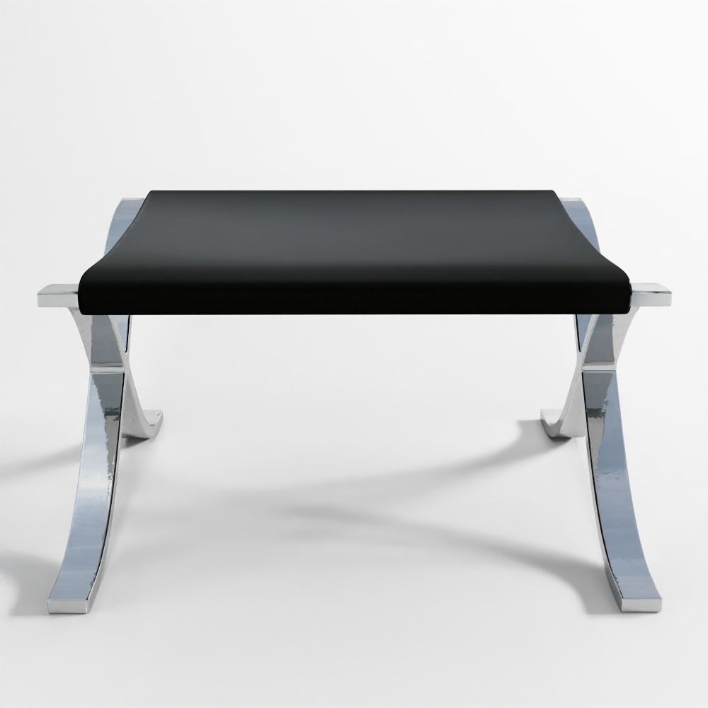 Sleek Chrome Bench 3D model