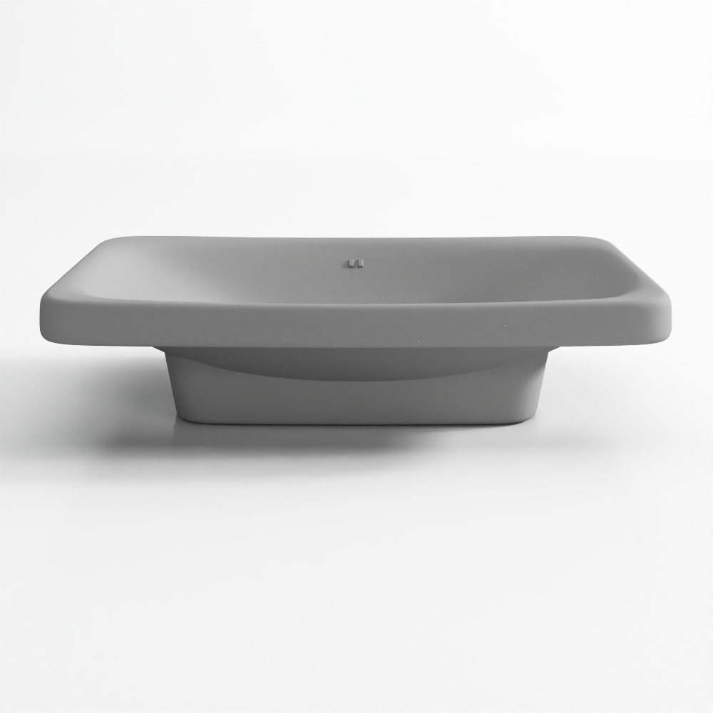 Table Top Basin - Grey Matt -2