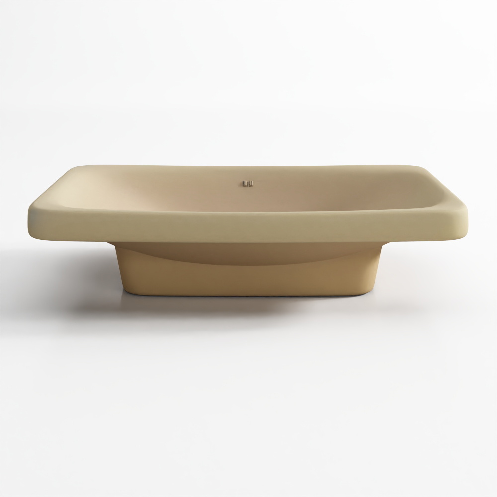 Table top basin - beige matt