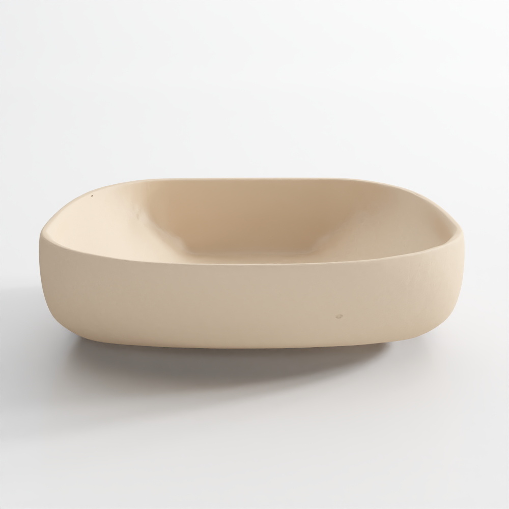 Table top basin - beige matt