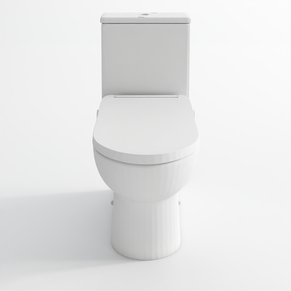 Bacino WC senza bordo con cassetta per WC abbinato