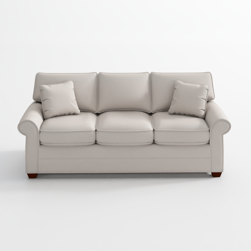 Divano a Tre Posti con Braccioli Arrotolati Bennett