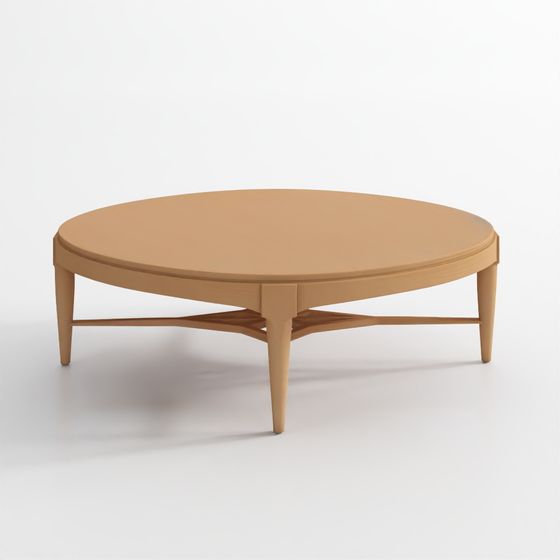 Draper Oval Wood Midcentury Coffee Table