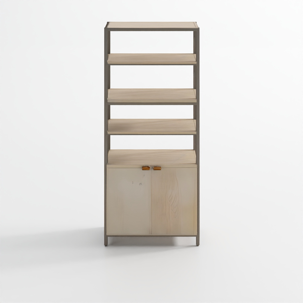 Graham Open Bookcase with Doors