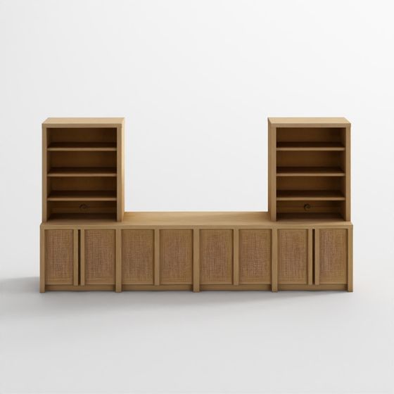 Marina Cane 6-Piece Storage Cabinet Set