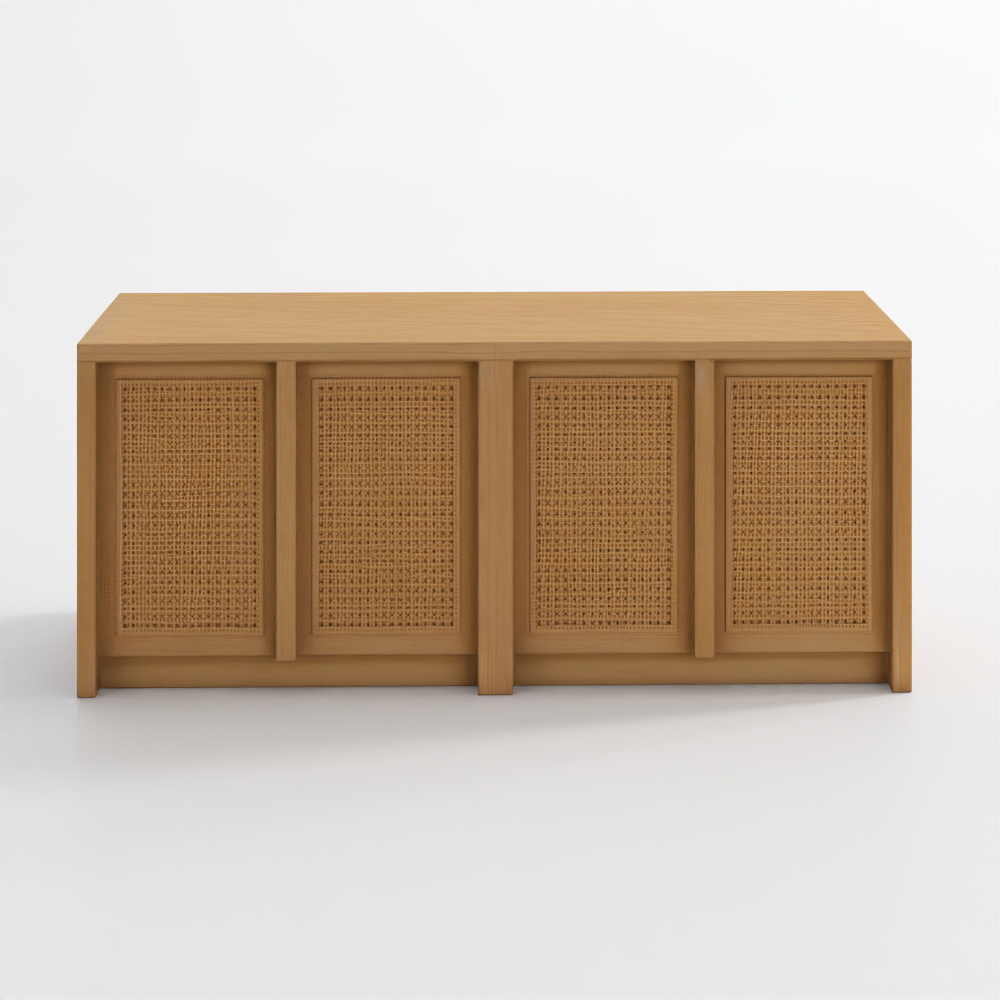 瑪麗娜藤編收納櫃控制台