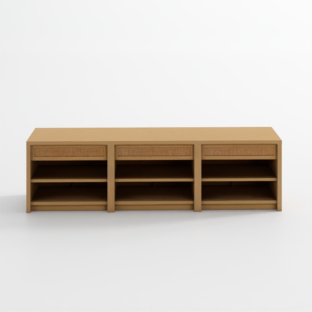 Marina cane storage shelf console