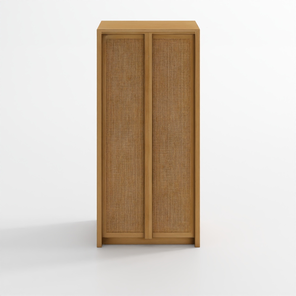 Marina Cane Tall Storage Cabinet