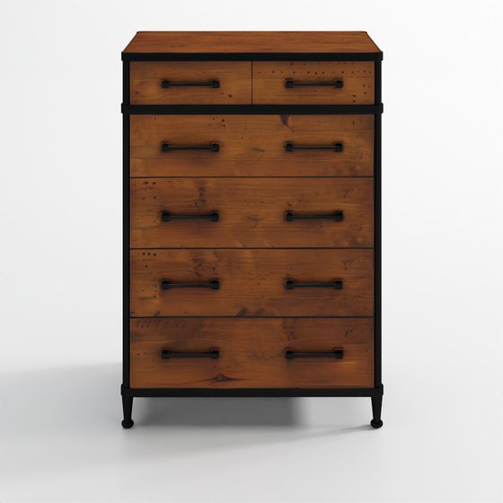 Juno Reclaimed Wood 6-Drawer Tall Dresser
