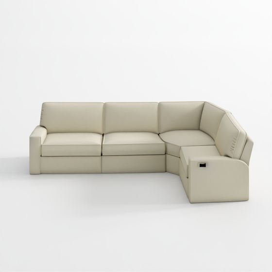 Pb comfort modern square arm power reclining rever