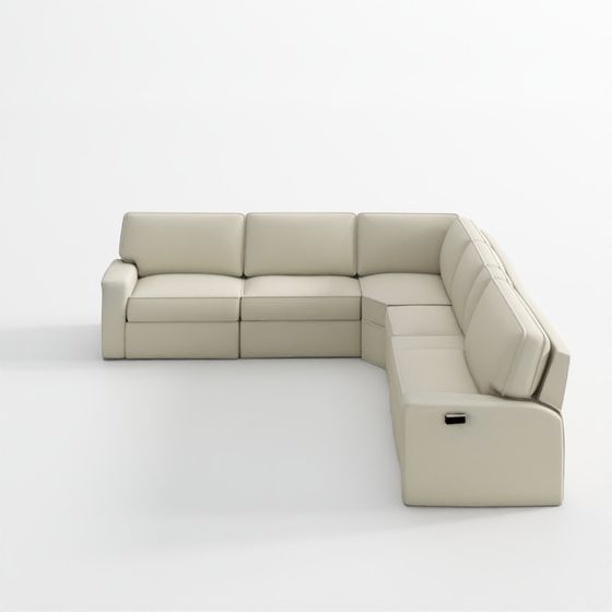 Sofa góc Pb Comfort tay vuông hiện đại có chức năng ngả điện