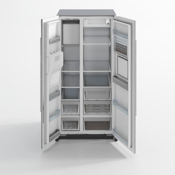 Kühlschrank mit Doppeltür – offen