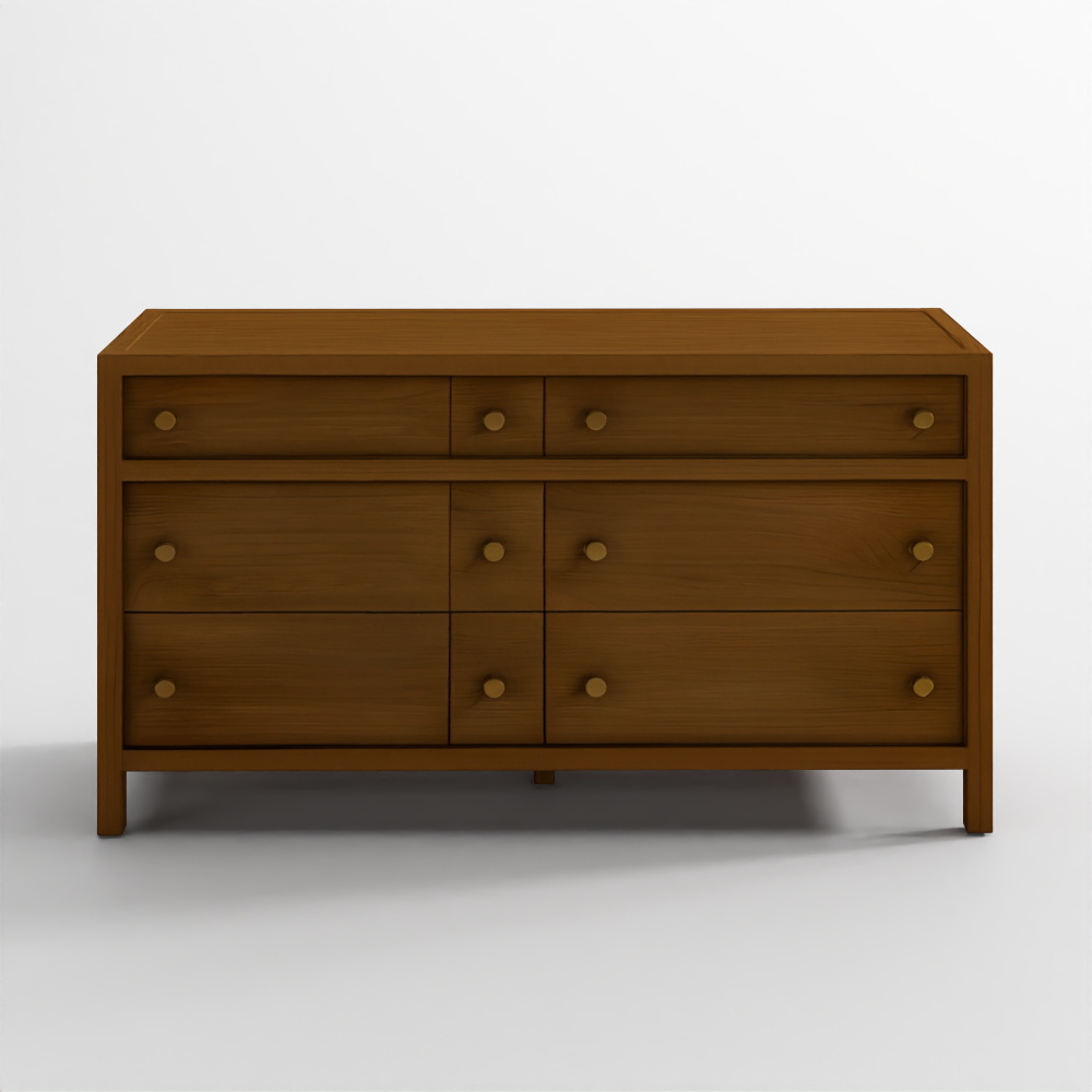 Tủ ngăn kéo 6 ngăn gỗ driftwood rắn Keane