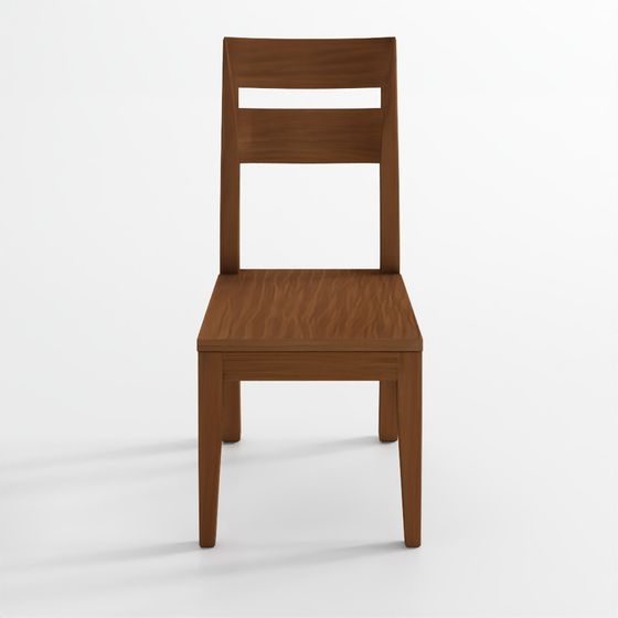 Basque Light Brown Solid Wood Dining Side Chair